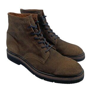 Frye Boots Mens Size 10 Brown Suede Leather Lace Up Ankle Workwear FDB 3480865